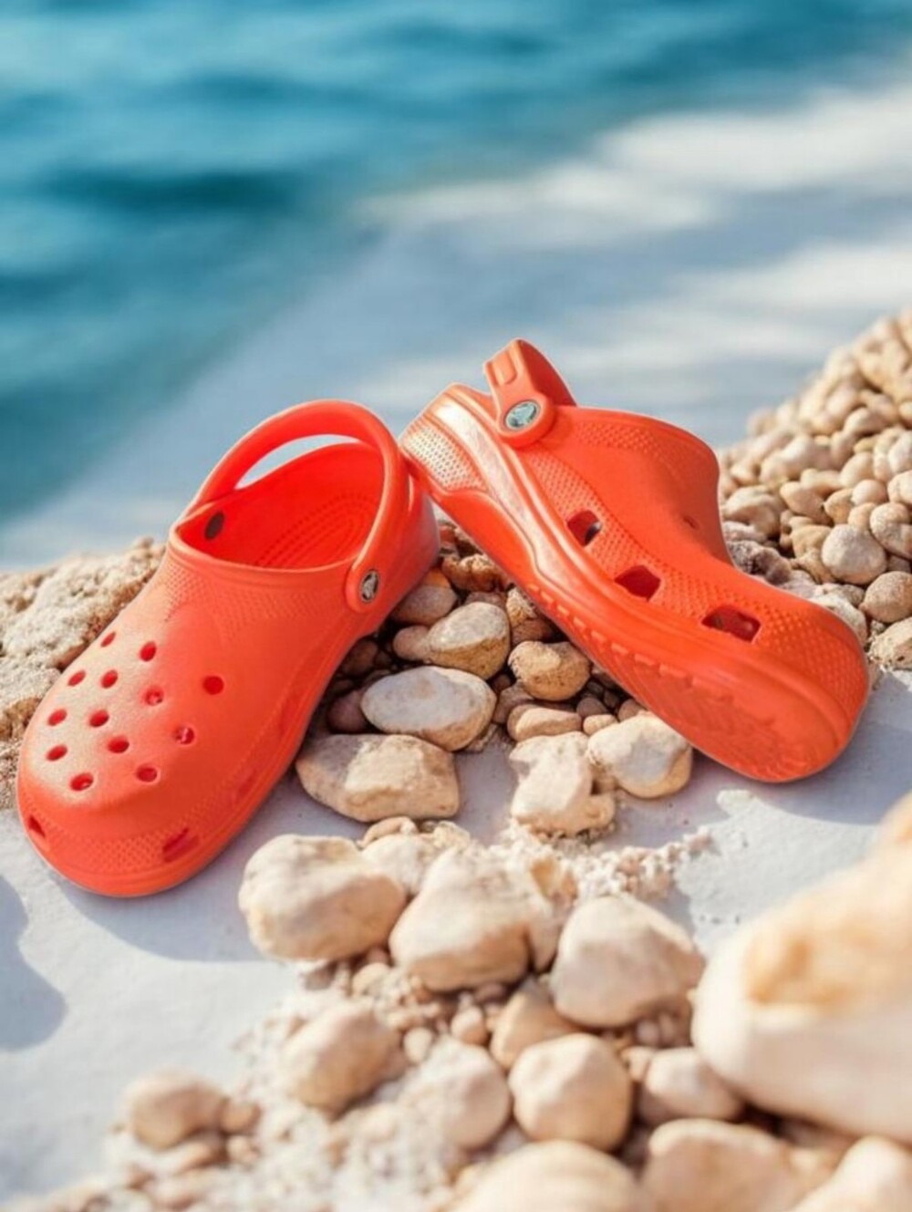 EUC CROCS ( W 8-9 and M 6-7) Unisex Tangerine Orange Slip Ons